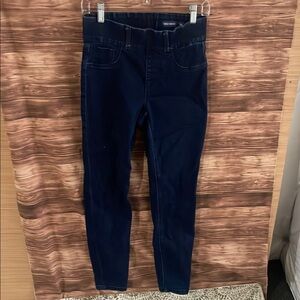 High Rise Blue Jeans with Slim Fit and Full Length